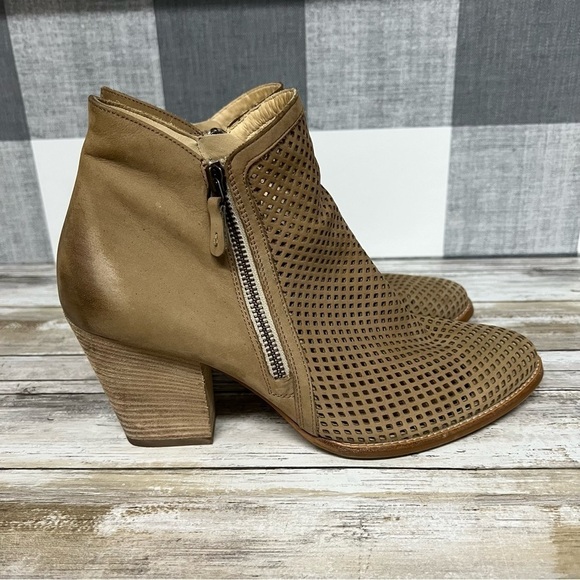 Paul Green Bonzai Nubuck Perforated Laser Cut Ankle Boot - Picture 4 of 14
